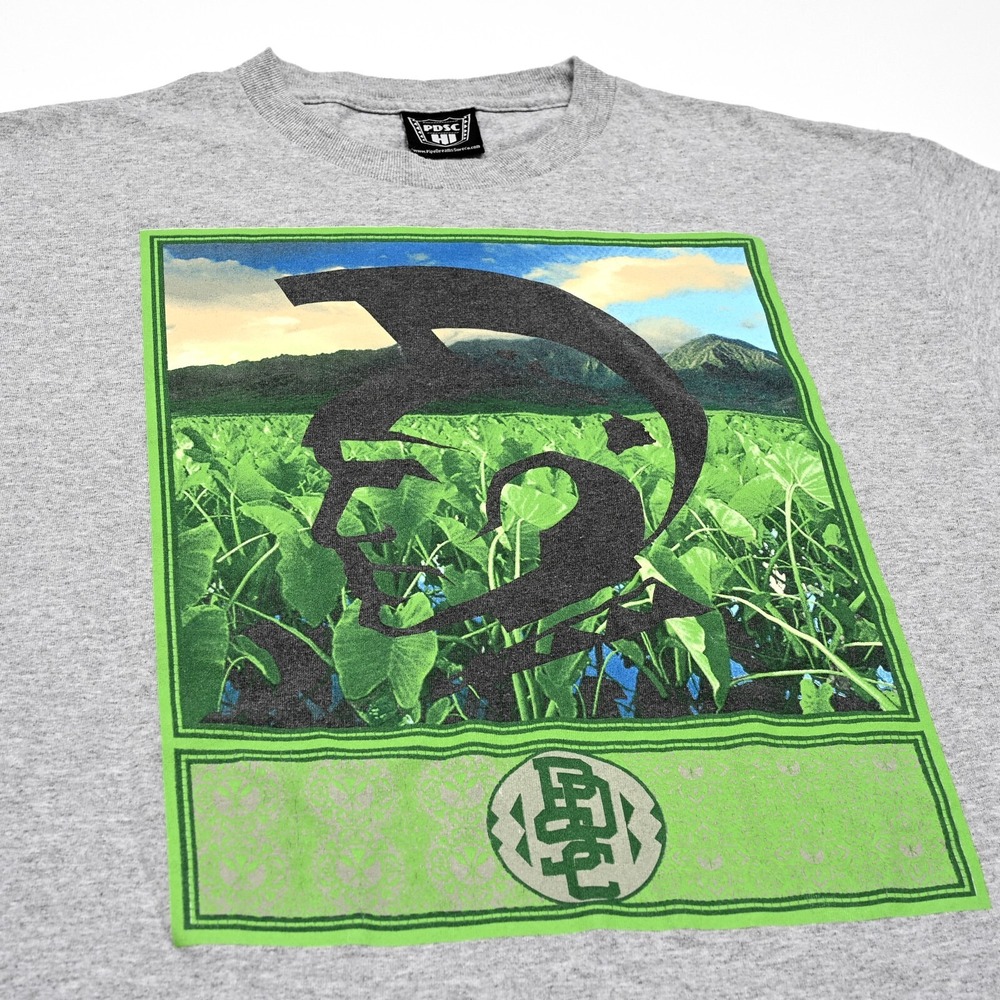 Pipe Dreams Surf Co Mens Aloha Warrior T-Shirt Gray Large‎ Hawaii Beach Sunset